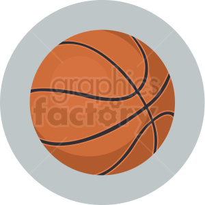 300x300 Basketball Vector Clipart On Circle Background Royalty Free Gif