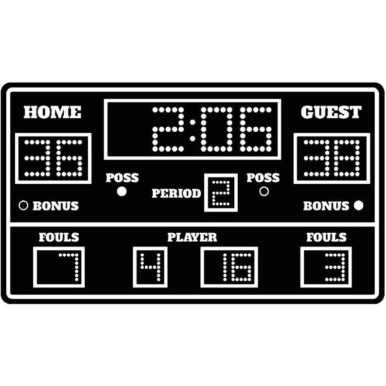794x794 Basketball Scoreboard Stadium Arena Hoop Score Coach Play Book Etsy