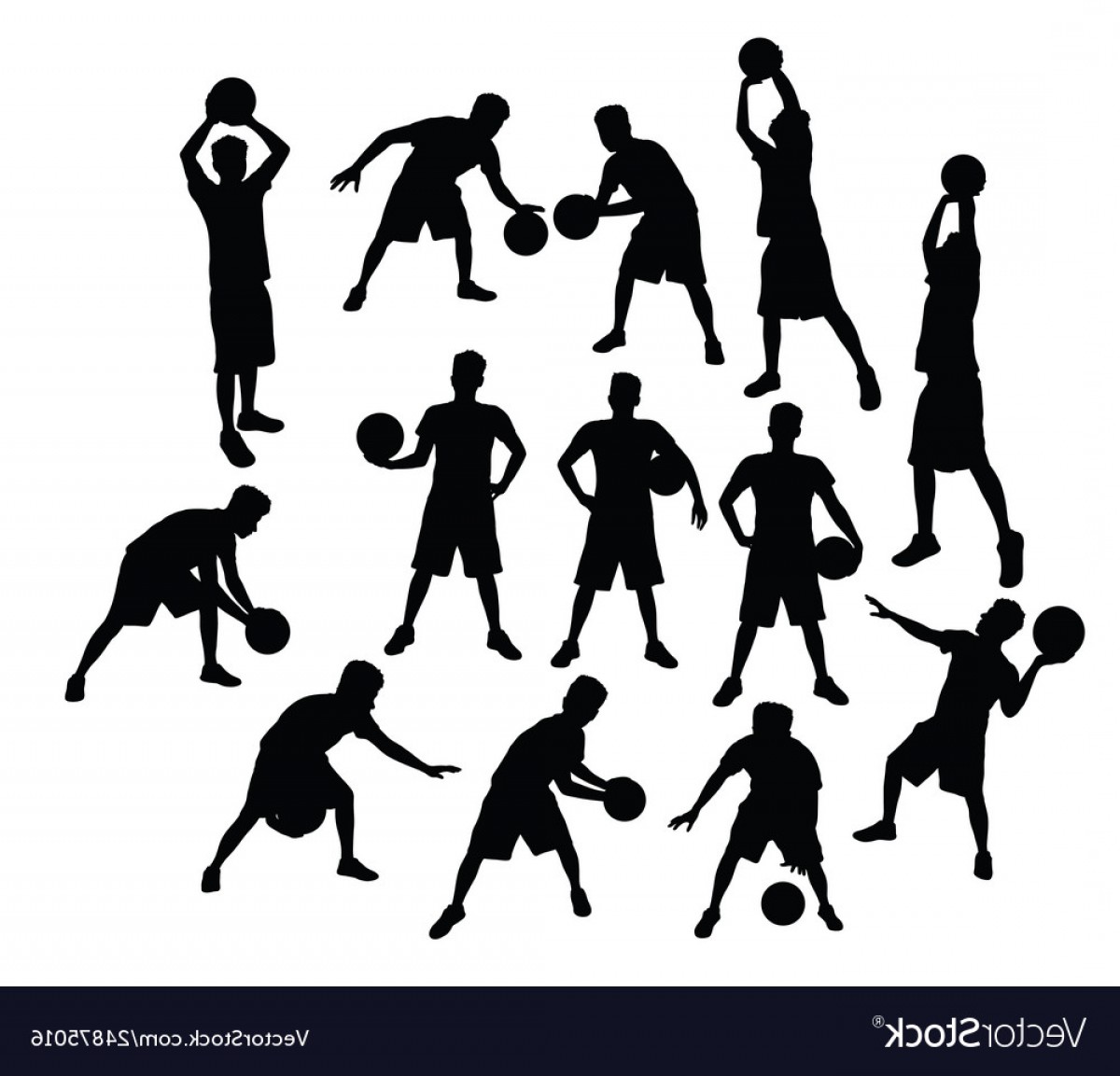 Download Basketball Silhouette Vector at Vectorified.com | Collection of Basketball Silhouette Vector ...