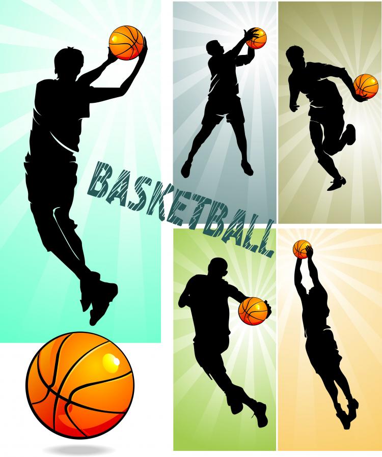 750x898 Basketball Silhouette Character