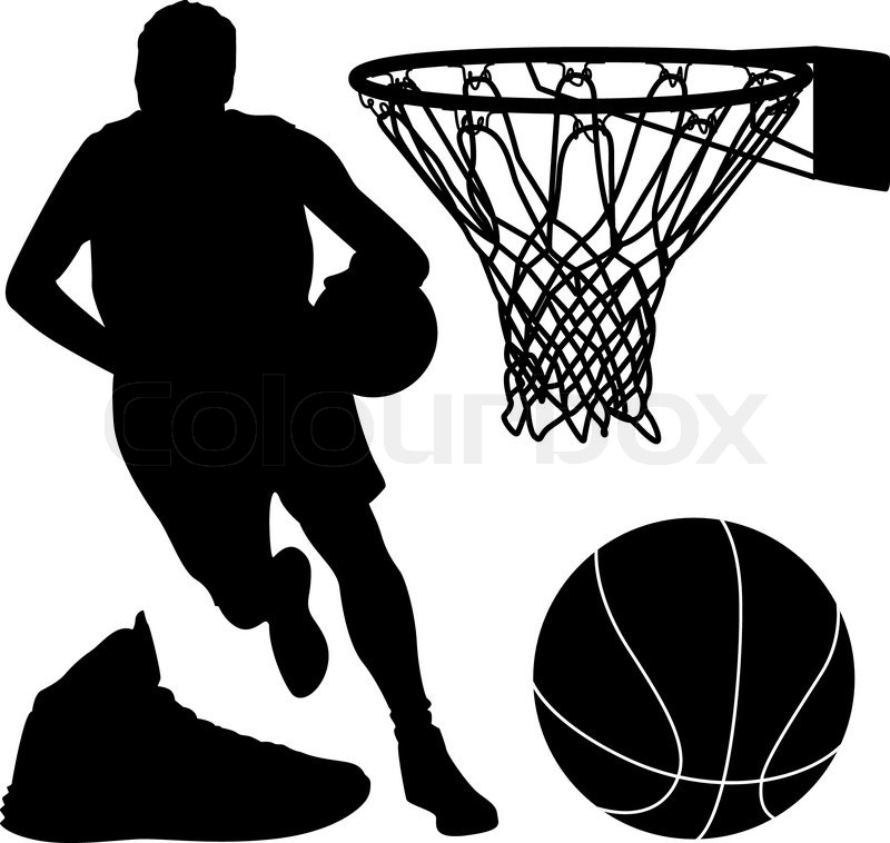 800x758 Set Of Basketball Silhouette