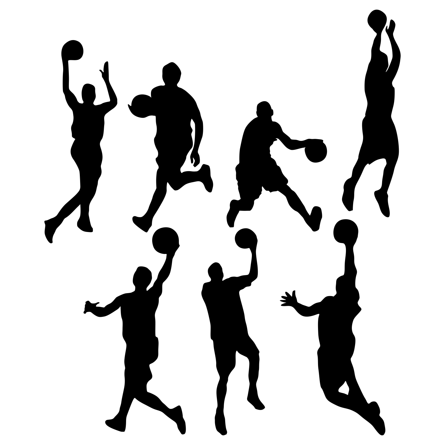 1500x1500 Vector For Free Use Basketball Silhouettes