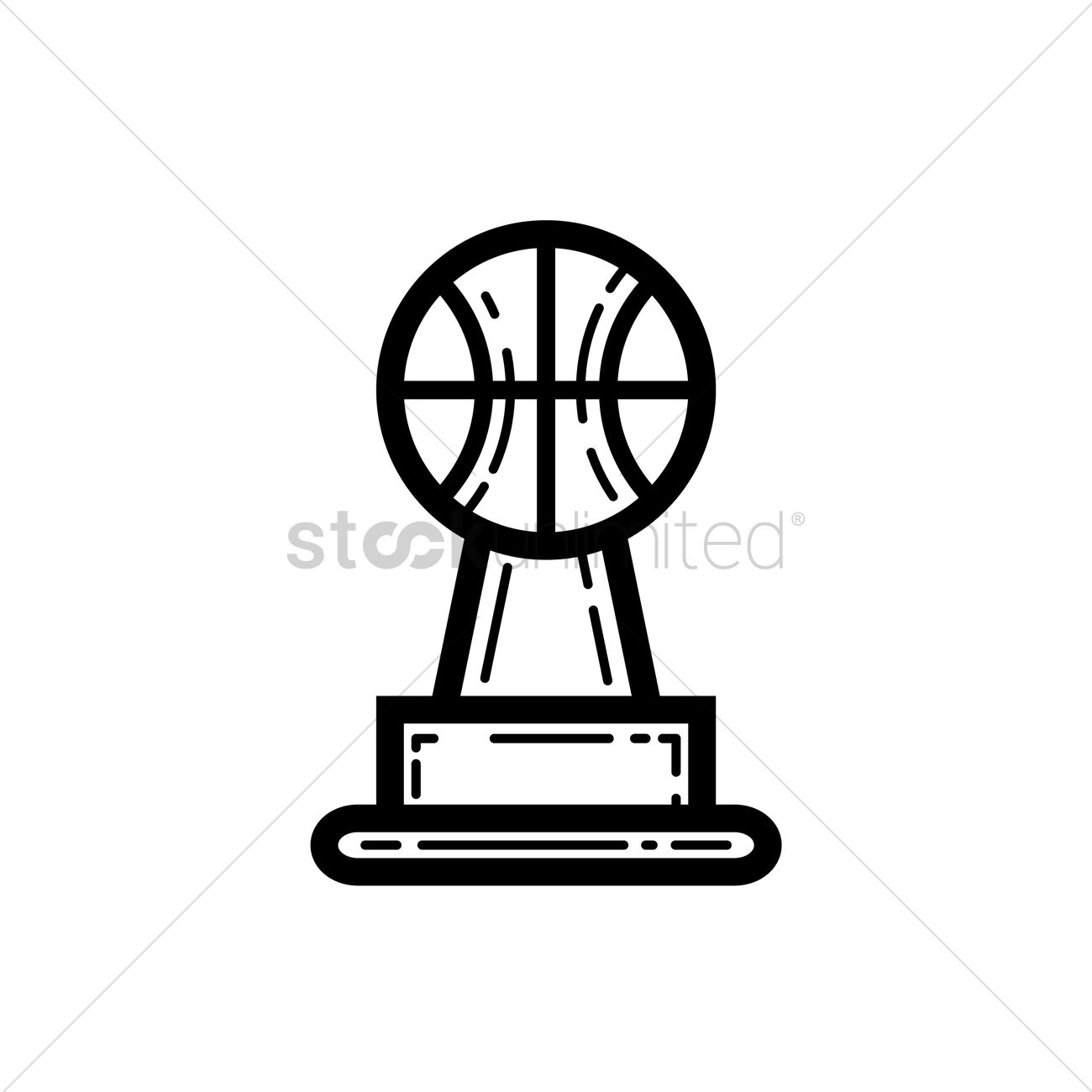 Basketball Trophy Vector Image 1300x1300 Basketball Trophy Vector Image
