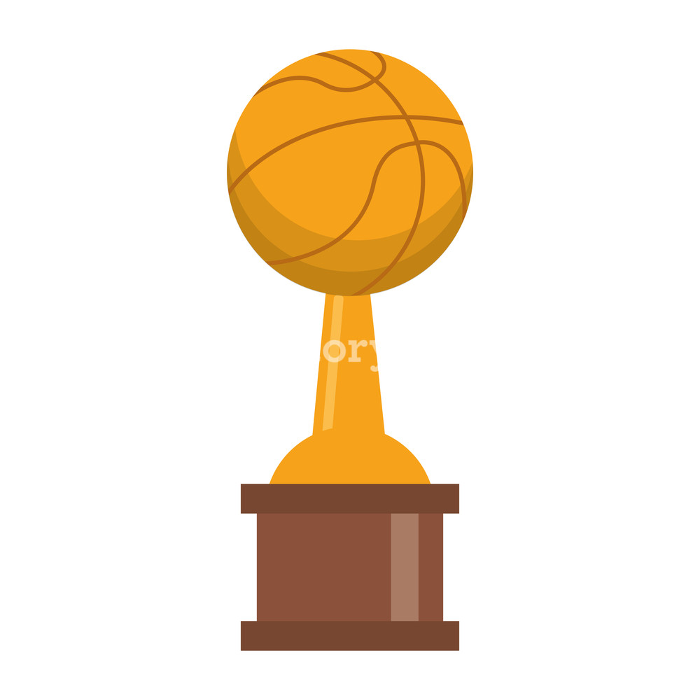 1000x1000 Basketball Trophy Cup Championship Vector Illustration Graphic
