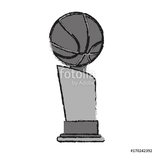 Ball And Trophy Of Basketball Sport And Hobby Theme Isolated 500x500 Ball And Trophy Of Basketball Sport And Hobby Theme Isolated
