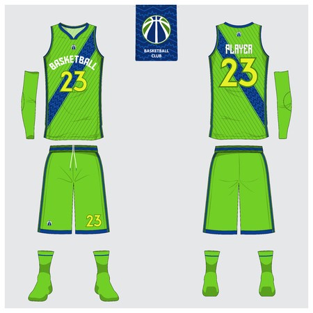 450x450 Basketball Uniform Or Sport Jersey, Shorts, Socks Template
