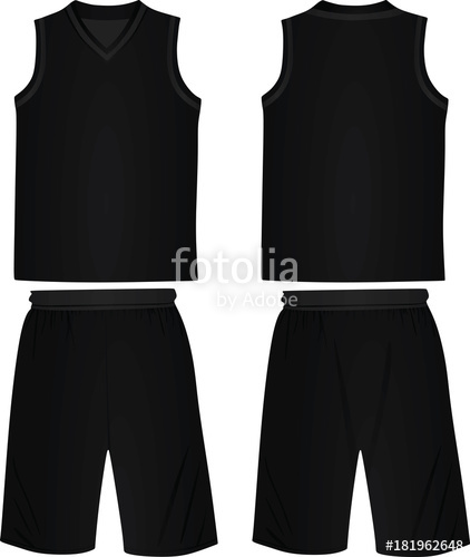 Black Basketball Uniform Vector Illustration Stock Image 422x500 Black Basketball Uniform Vector Illustration Stock Image