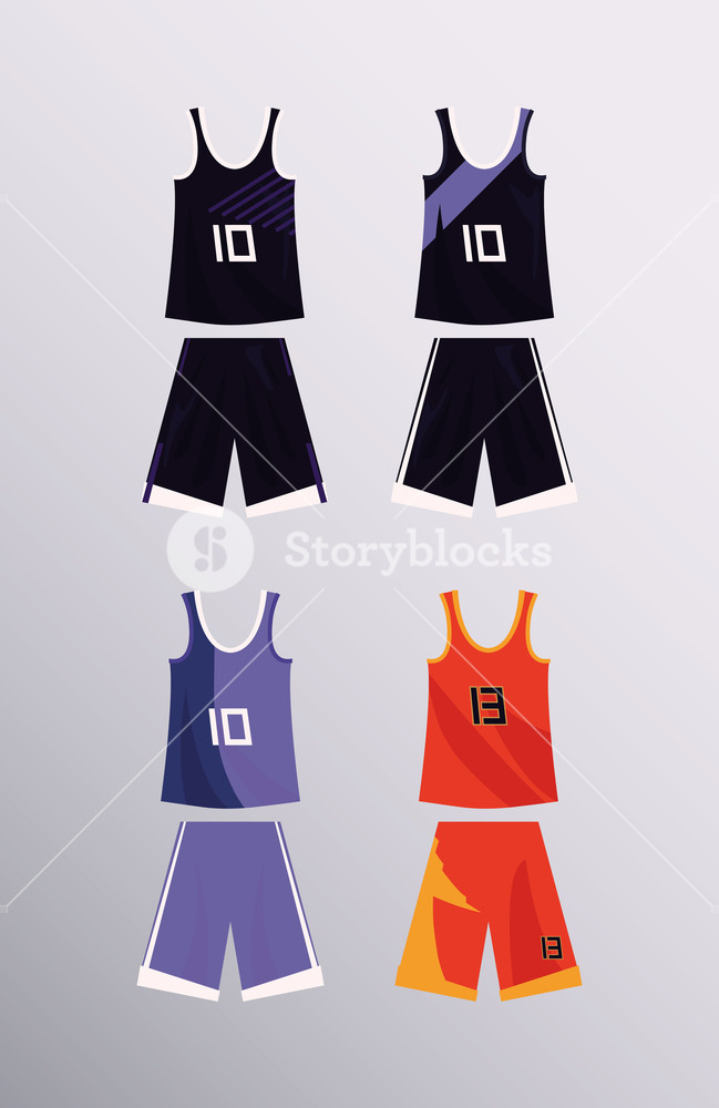 Basketball Uniform Sport Jersey Shorts Set Vector Illustration 649x1000 Basketball Uniform Sport Jersey Shorts Set Vector Illustration