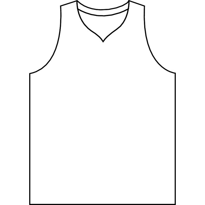 Basketball Jersey Vector Outline 660x660 Basketball Jersey Vector Outline