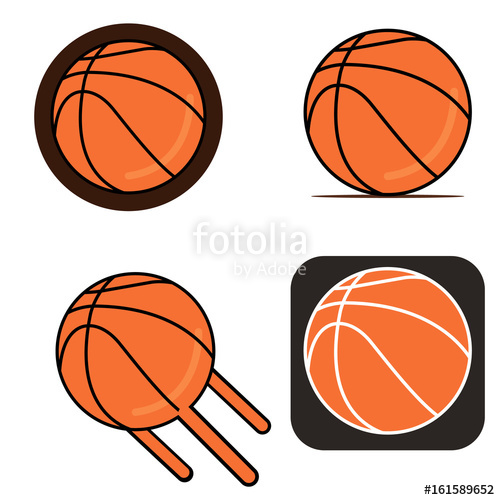 500x500 Basketball Vector On White Background Basketball Logo Vector