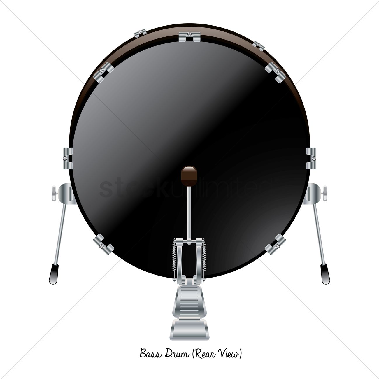 Bass Drum Vector Image 1300x1300 Bass Drum Vector Image
