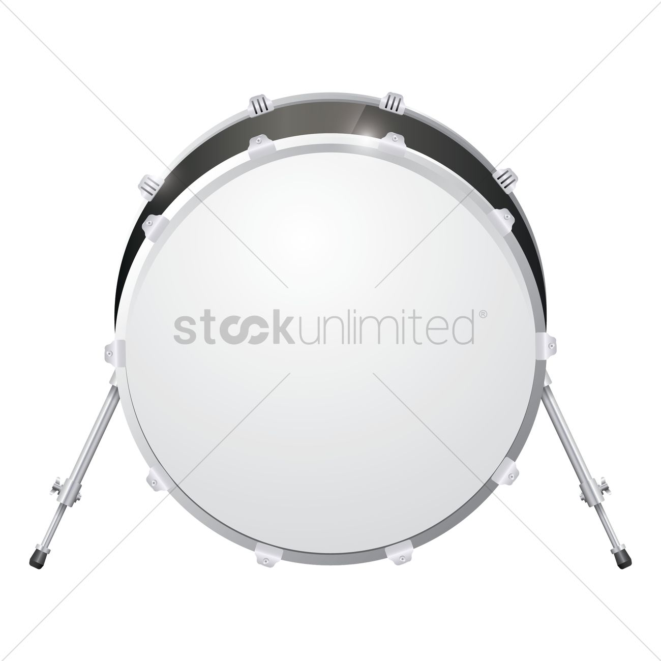 Bass Drum Vector Image 1300x1300 Bass Drum Vector Image