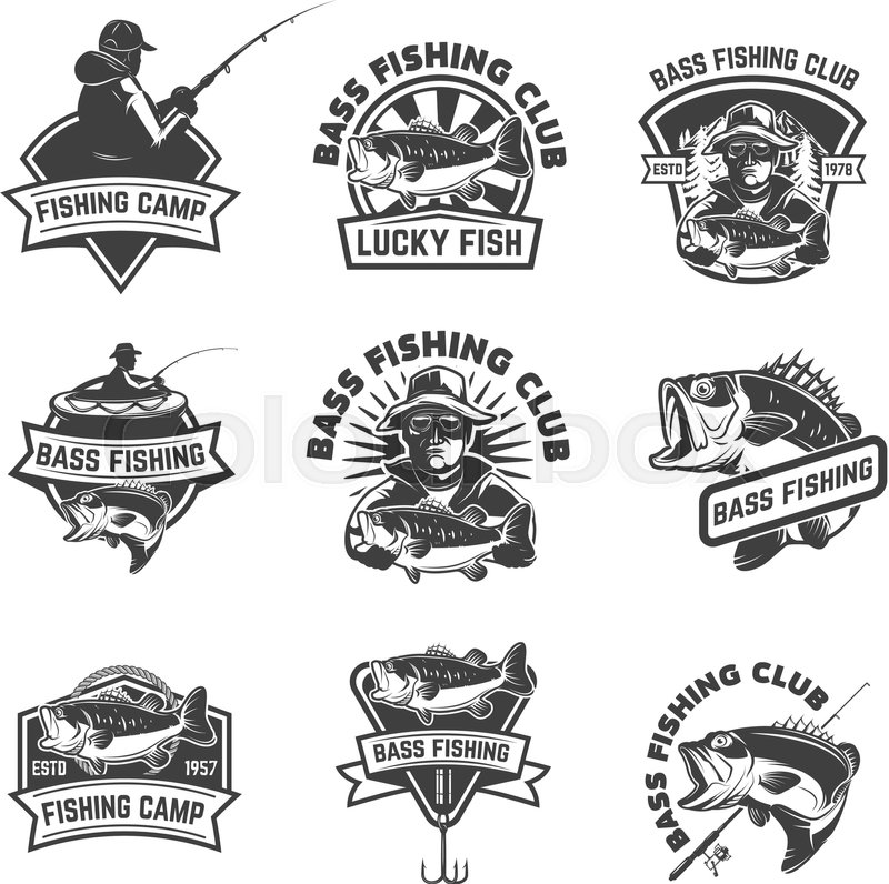 Set Of Bass Fishing Emblem Templates Stock Vector Colourbox 800x796 Set Of Bass Fishing Emblem Templates Stock Vector Colourbox