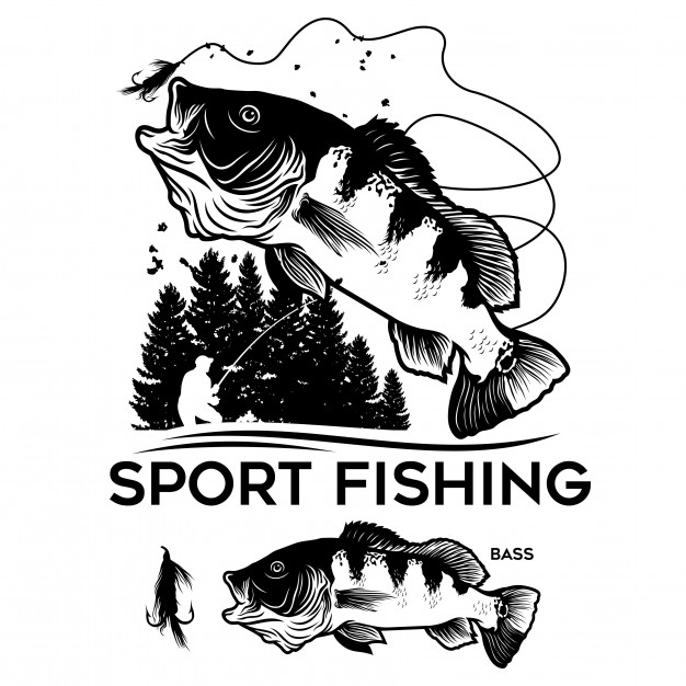 Sport Fishing Bass Logo Vector Premium Download 626x626 Sport Fishing Bass Logo Vector Premium Download