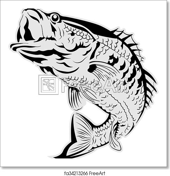 561x581 Free Art Print Of Jumping Fish Vector Vector Illustration