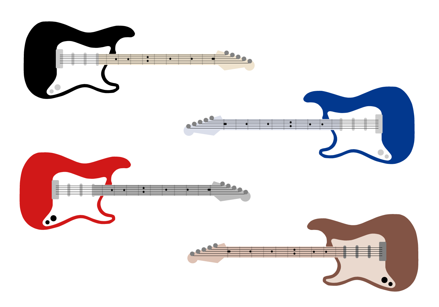 1400x980 Bass Guitar Free Vector Art