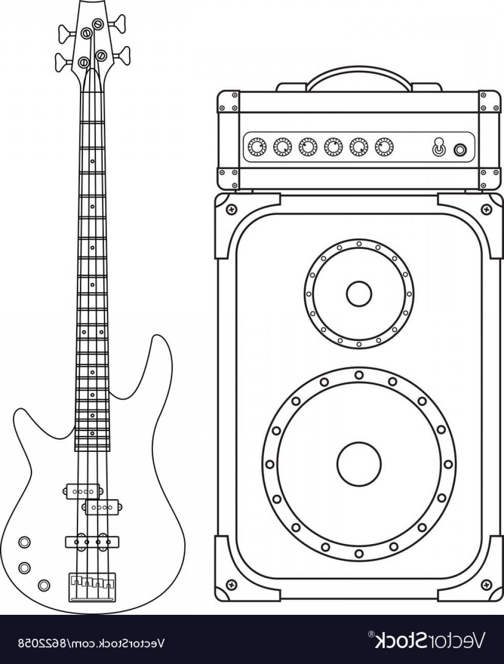 984x1296 Bass Guitar Vector Art Catchsplace