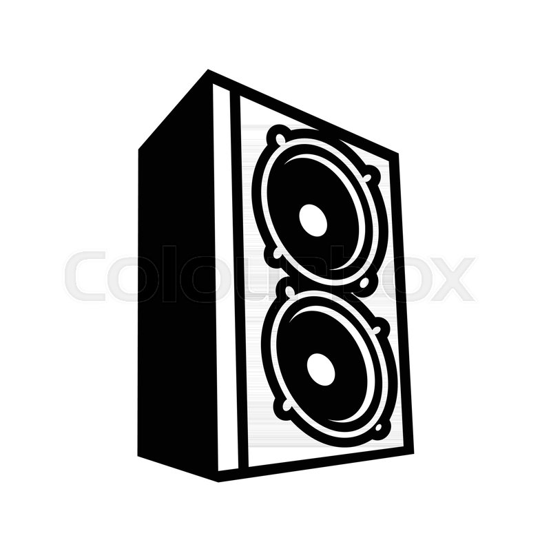 800x800 Boom Bass Speaker Illustration Vector Stock Vector Colourbox