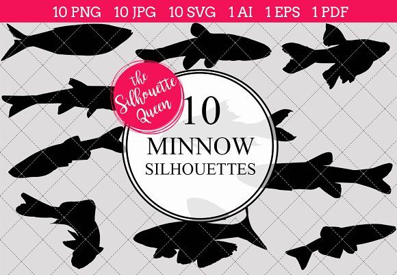 Minnow Silhouette Vector Graphics 580x401 Minnow Silhouette Vector Graphics