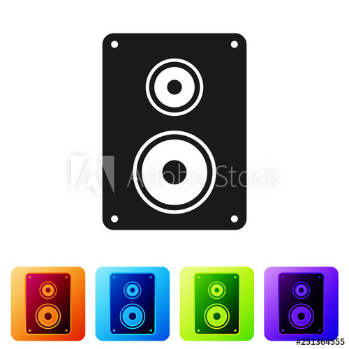 500x500 Grey Stereo Speaker Icon Isolated On White Background Sound