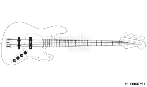 500x297 Fender Jazz Bass Guitar Stock Image And Royalty Free Vector