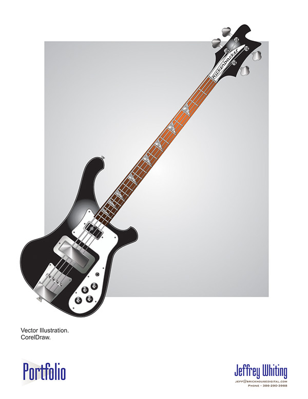 600x777 Rickenbacker Bass Vector Art On Behance