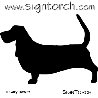 320x320 Basset Hound Signtorch, Turning Images Into Vector Cut Paths
