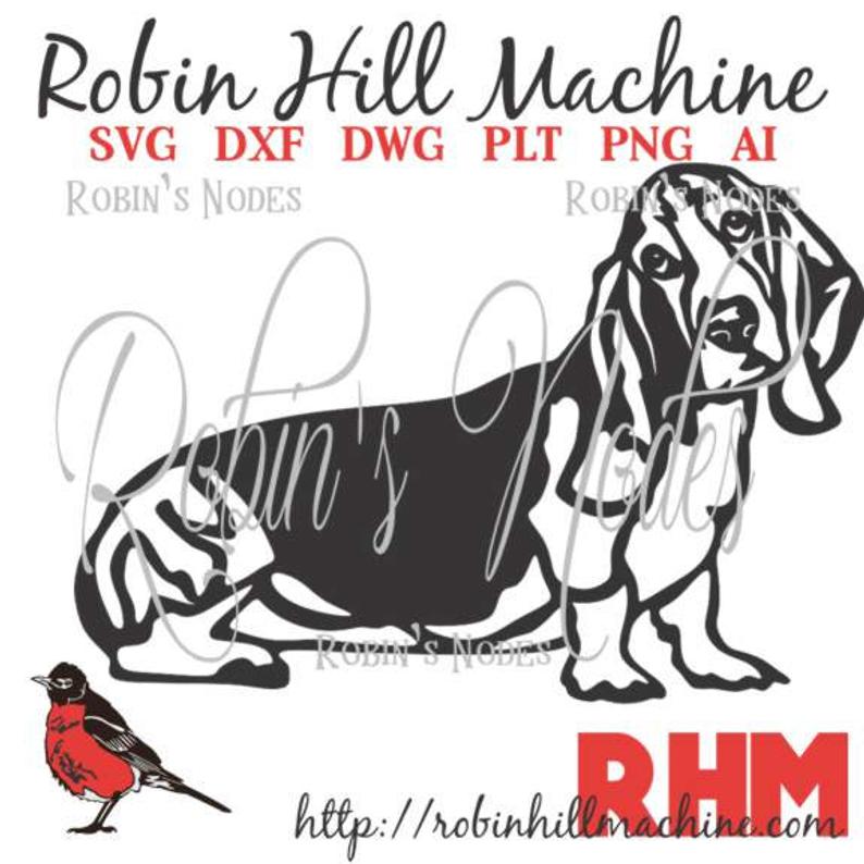 794x794 Basset Hound Dog Detailed Vector For Laser And Etsy