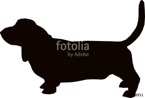 500x337 Basset Hound Dog Silhouette Stock Image And Royalty Free Vector