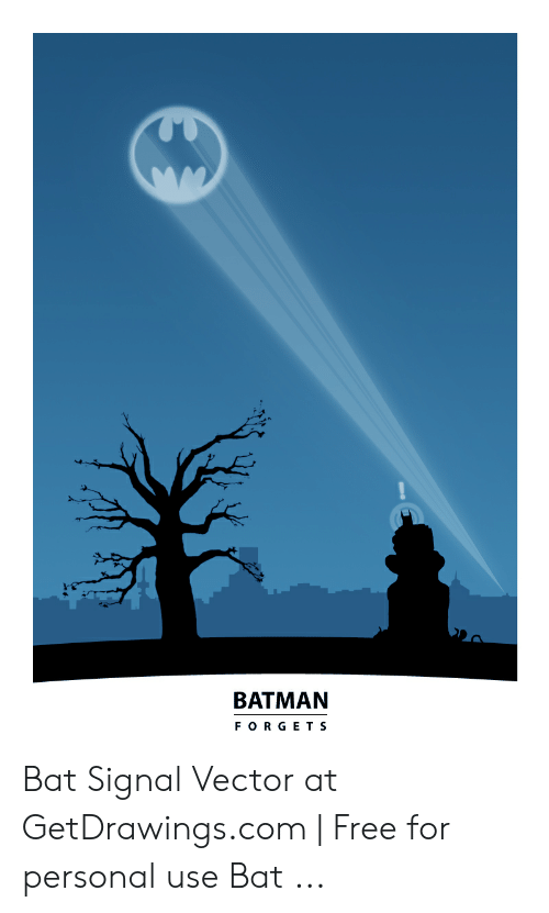 500x831 Batman Forgets Bat Signal Vector