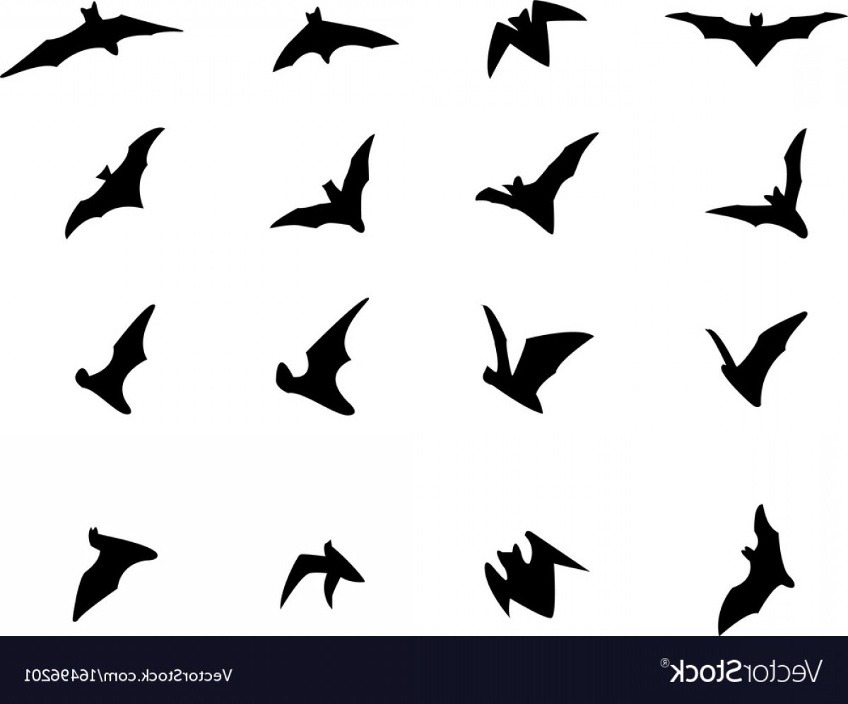 1200x996 Set Of Flying Bat Silhouette Icons Vector Soidergi