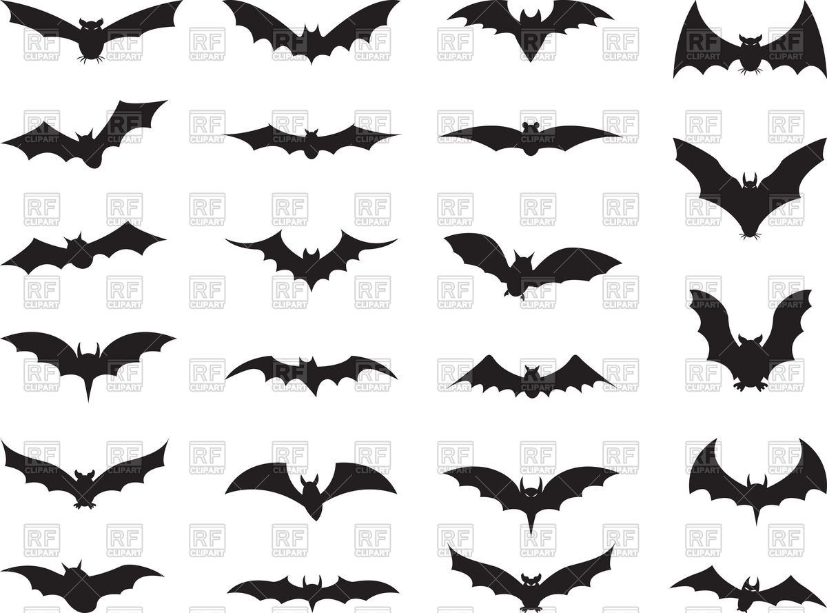 1200x889 Silhouettes Of Bats Vector Image Of People