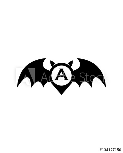 400x500 Bat Letter A Logo Vector