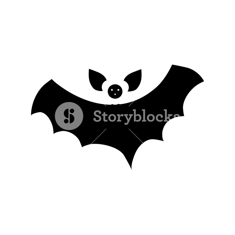 1000x1000 Bat Icon In Simple Style Isolated On White Background Fly Symbol