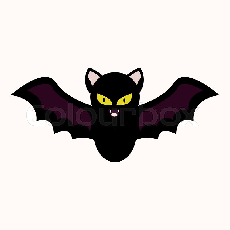 800x800 Cartoon Bat Vector Illustration Stock Vector Colourbox