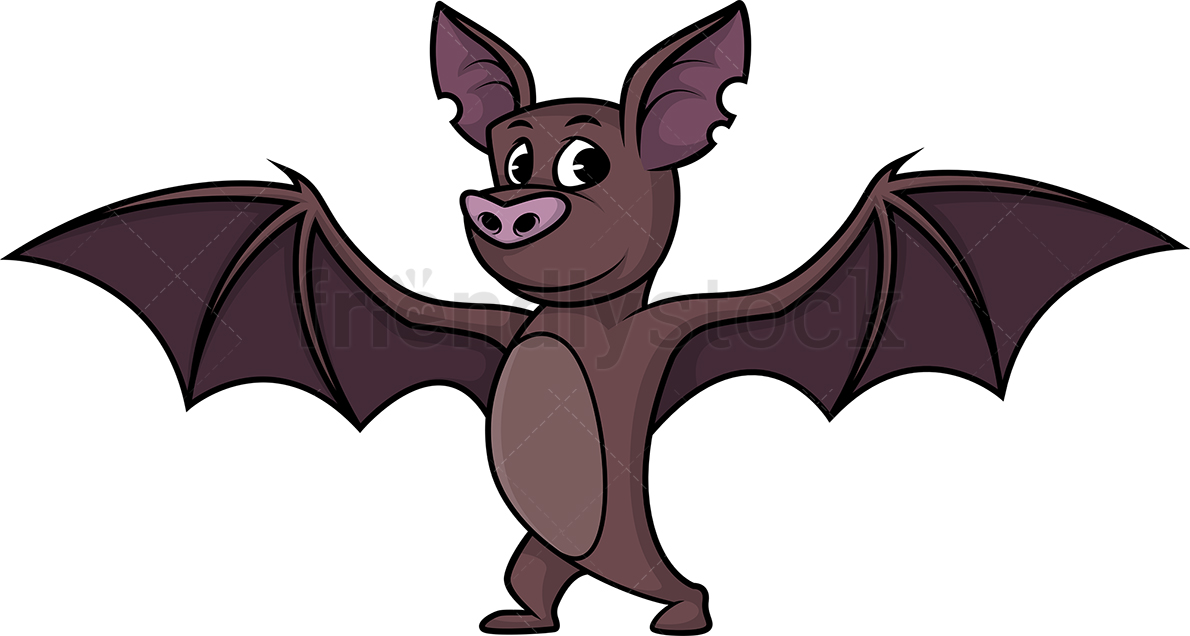 1190x636 Cute Bat Cartoon Clipart Vector