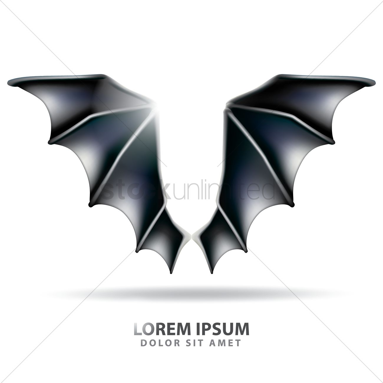 1300x1300 Bat Wings Vector Image