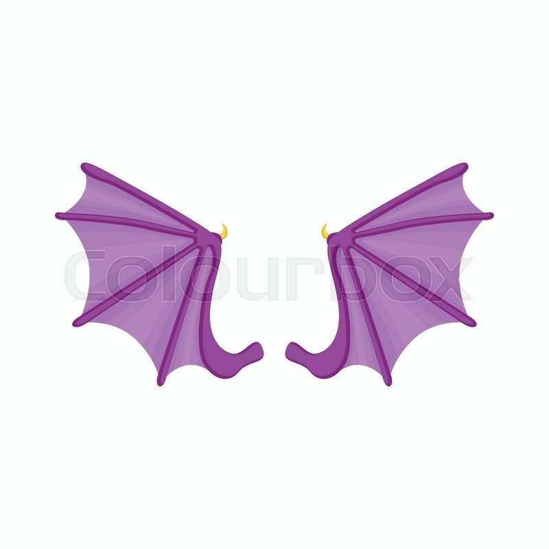 800x800 Bat Wings Icon In Cartoon Style Stock Vector Colourbox
