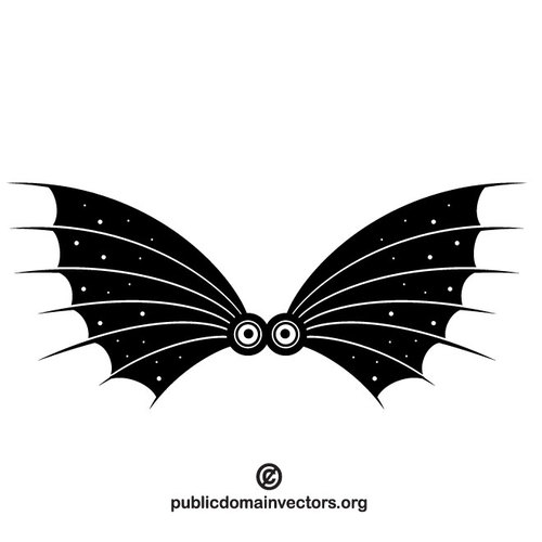500x500 Bat Wings Vector Clip Art