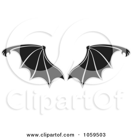450x470 Royalty Free Vector Clip Art Illustration Of A Pair Of Bat Wings