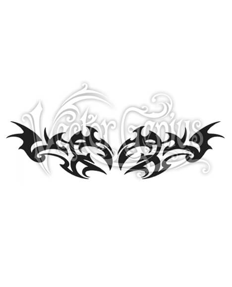 468x580 Tribal Tattoo Bat Wings Lower Back Print Bat Wings Stock Art