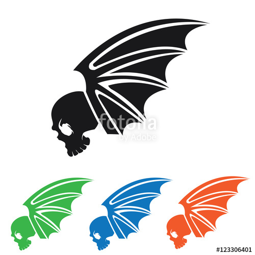 500x500 Skull And Bat Wing Symbol Stock Image And Royalty Free Vector
