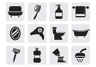 Bathroom Icon Vector at Vectorified.com | Collection of Bathroom Icon ...