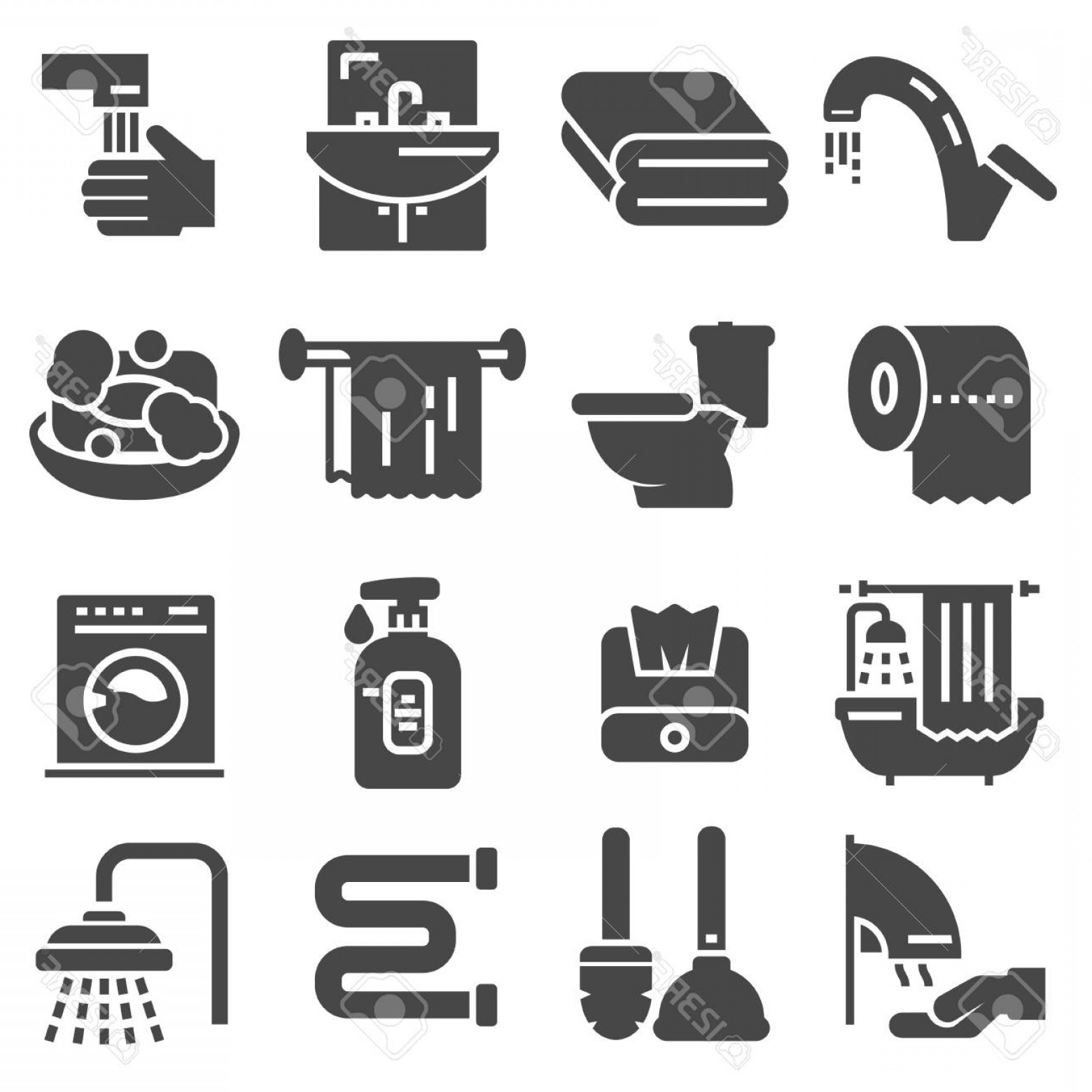 1560x1560 Restroom Icons Vector Lamaison