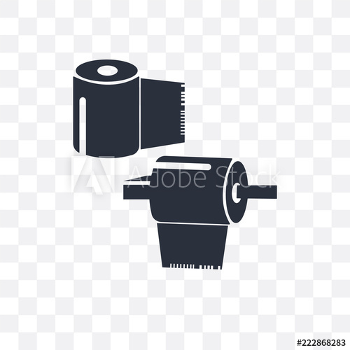 500x500 Rolled Paper For Bathroom Icon Isolated On Transparent Background