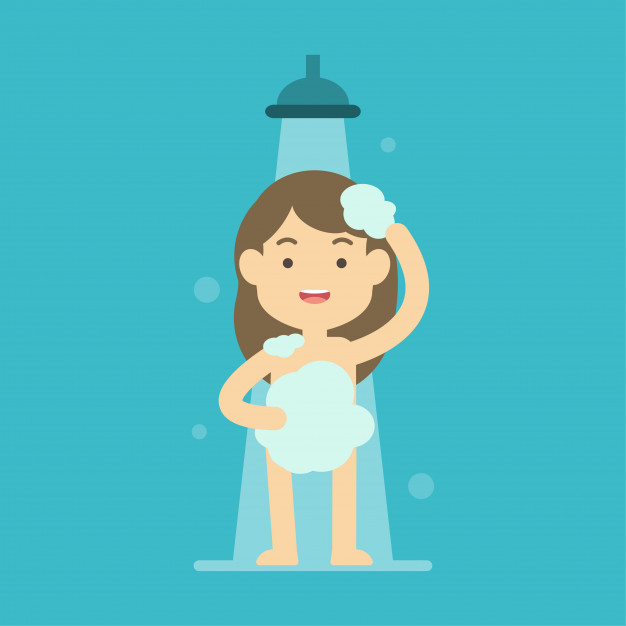 Happy Girl Taking Shower In Bathroom Concept Vector Premium Download 626x626 Happy Girl Taking Shower In Bathroom Concept Vector Premium Download