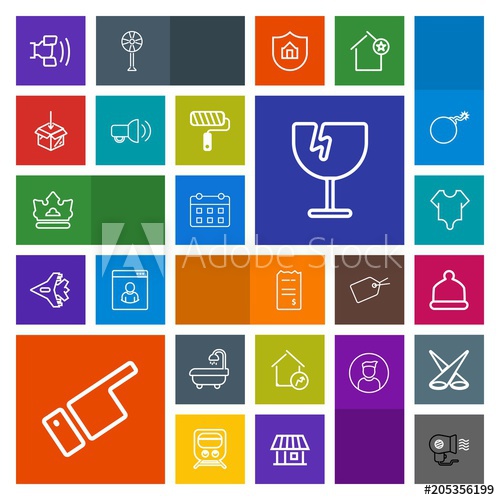 Modern, Simple, Colorful Vector Icon Set With Paper, Telephone 500x500 Modern, Simple, Colorful Vector Icon Set With Paper, Telephone