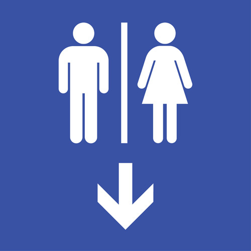 500x500 Vector Toilet Sign Man And Woman Design Free Vector