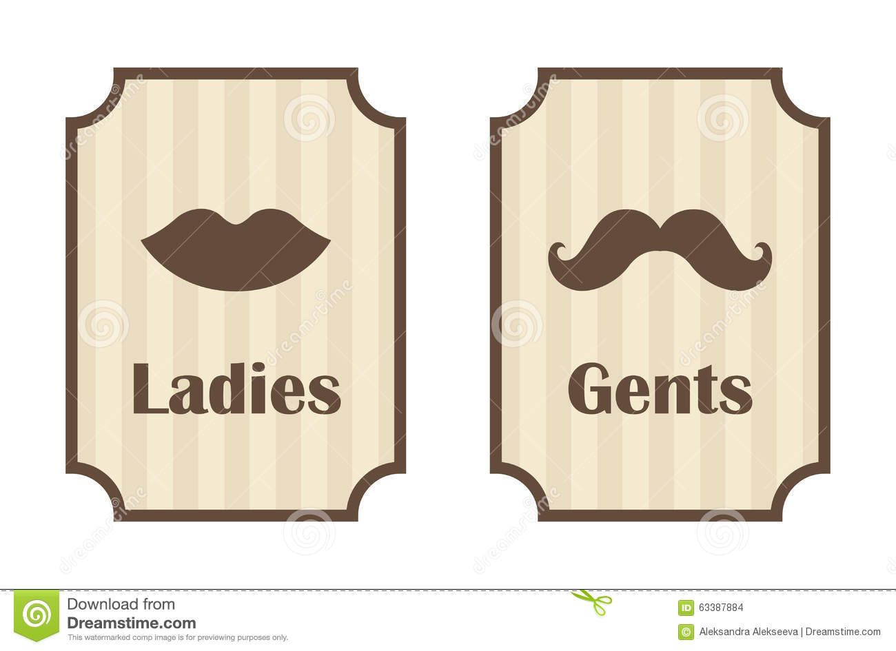 1300x945 Ladies And Gents Toilet Signs Vector