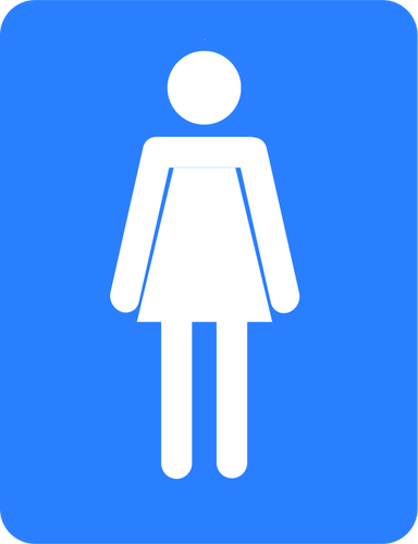384x500 Ladies Bathroom Sign Vector Clip Art
